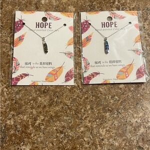 New Hand Painted Feather Necklace - Pick 1